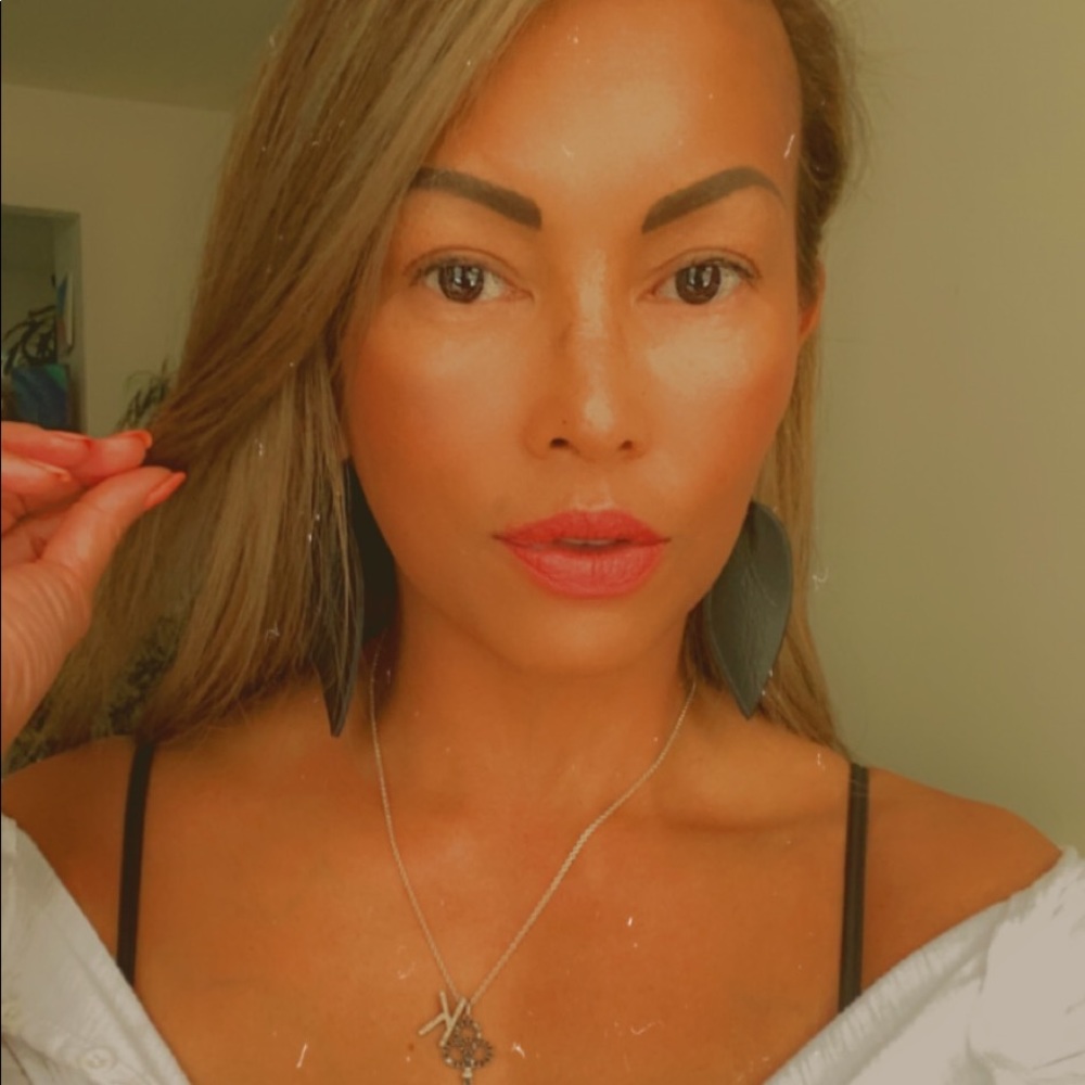 Leather Teardrop Earrings - Picture 11 of 14